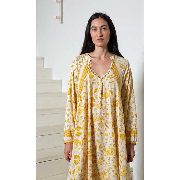 Natalie Martin Fiore Maxi Dress - Wildflower Saffron - Picture 2 of 5